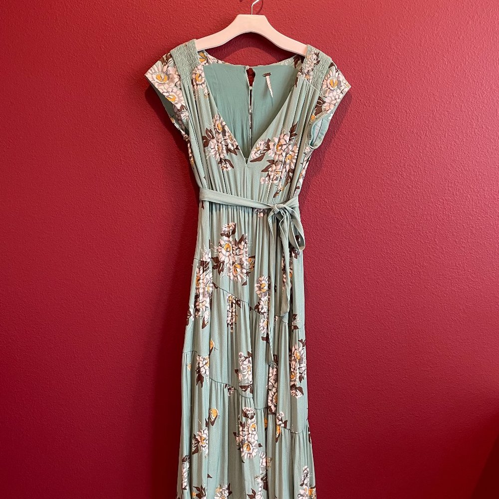 Free People Cotton Floral Midi Dress- Size 4